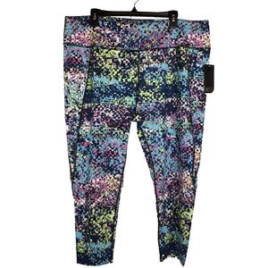 RBX Active Capri Leggings Women’s 2X RB3 Multicolor Print